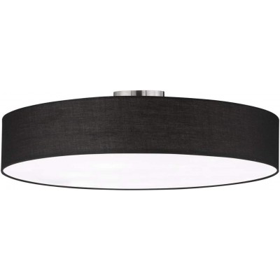 179,95 € Free Shipping | Indoor ceiling light Trio 60W Round Shape 65×65 cm. Living room, dining room and bedroom. Modern Style. Metal casting and Textile. Black Color