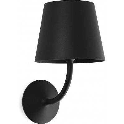Lampada da parete per interni 8W Forma Conica 28×20 cm. LED Soggiorno, sala da pranzo e atrio. Stile classico. Alluminio. Colore nero