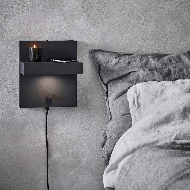 193,95 € Envío gratis | Aplique de pared interior 5W 31×26 cm. Soporte auxiliar portaobjetos Metal. Color marrón