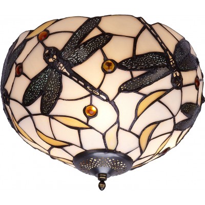 183,95 € Free Shipping | Ceiling lamp Spherical Shape 45×45 cm. Dragonfly design Living room, bedroom and lobby. Design Style. Crystal and Metal casting. Brown Color