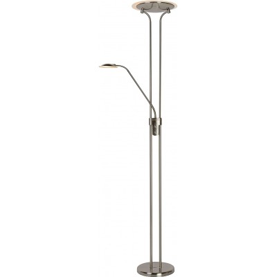 Floor lamp 20W 3000K Warm light. Ø 25 cm. Additional sconce for reading Metal casting. Plated chrome Color
