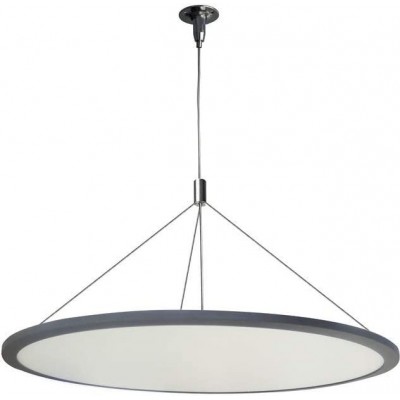 Lampada a sospensione 48W Forma Rotonda 60×60 cm. LED Soggiorno, sala da pranzo e camera da letto. Alluminio. Colore nero