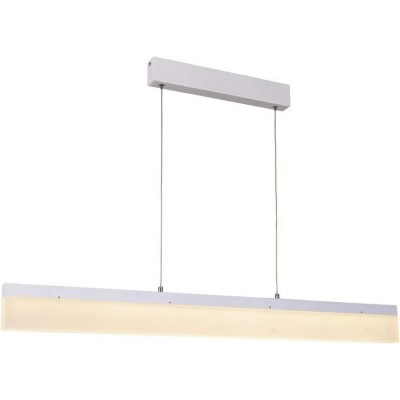 Lampada a sospensione 40W Forma Estesa 117×23 cm. LED Soggiorno, sala da pranzo e camera da letto. Alluminio. Colore bianca