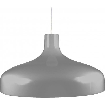 Lámpara colgante 40W Forma Redonda 42×42 cm. Comedor, dormitorio y vestíbulo. Aluminio y Metal. Color gris