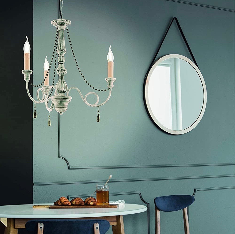 159,95 € Envio grátis | Lustre Eglo 40W 110×58 cm. Foco triplo Aço e madeira. Cor castanho