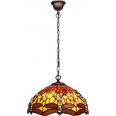 吊灯 球形 形状 41×41 cm. 蜻蜓设计 客厅, 饭厅 和 卧室. 设计 风格. 水晶. 黄色的 颜色