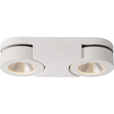 162,95 € Envío gratis | Foco para interior 10W 26×13 cm. Doble foco LED orientable Aluminio. Color blanco