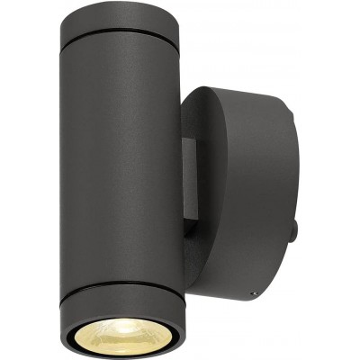 178,95 € Free Shipping | Outdoor lamp 12W 3000K Warm light. Cylindrical Shape 15×10 cm. Bidirectional LED Terrace, garden and public space. Modern Style. Aluminum and Glass. Anthracite Color
