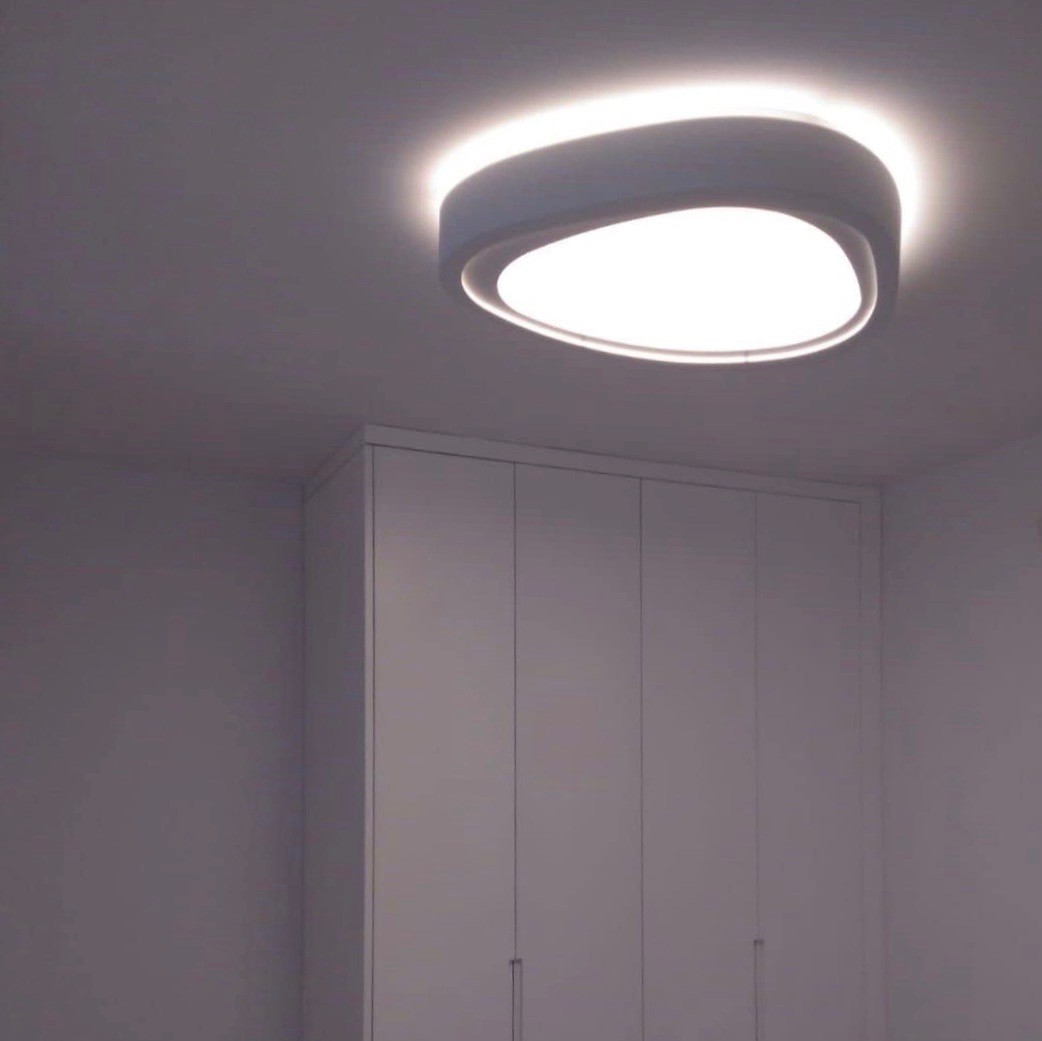 209,95 € Free Shipping | Indoor ceiling light 48W 3000K Warm light. 64×54 cm. LED Aluminum. White Color