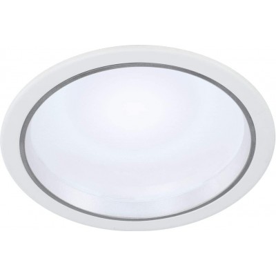 103,95 € Free Shipping | Recessed lighting 33W Round Shape 27×27 cm. Living room, bedroom and lobby. Modern and industrial Style. Aluminum. White Color