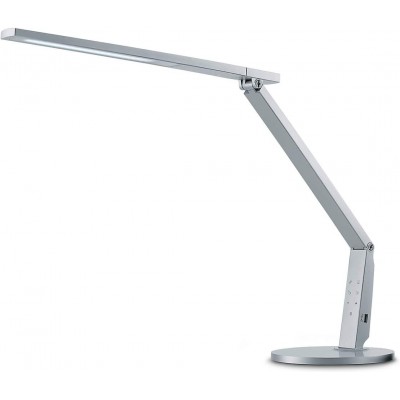 Lampada da scrivania 10W Forma Estesa 55×23 cm. LED articolabile Soggiorno, sala da pranzo e atrio. ABS, PMMA e Metallo. Colore argento