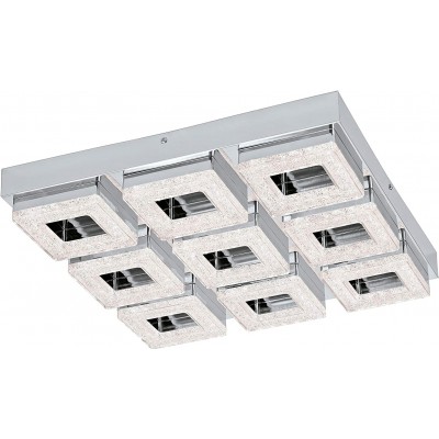 216,95 € Spedizione Gratuita | Lampada da soffitto Eglo 4W 3000K Luce calda. 44×44 cm. 9 faretti Acciaio. Colore cromato