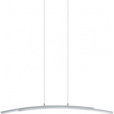 174,95 € Free Shipping | Hanging lamp Eglo 22W 3000K Warm light. Extended Shape 150×96 cm. Dining room, bedroom and lobby. Modern Style. Steel, Aluminum and PMMA. Plated chrome Color