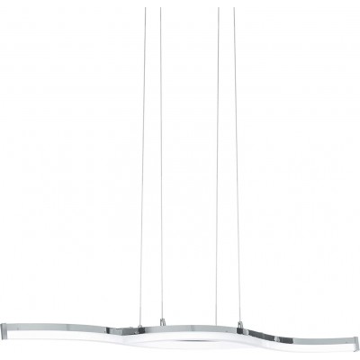 Подвесной светильник Eglo 21W Удлиненный Форма 150×92 cm. 2 светодиодные точки Гостинная, столовая и спальная комната. Стали, Алюминий и ПММА. Покрытый хром Цвет