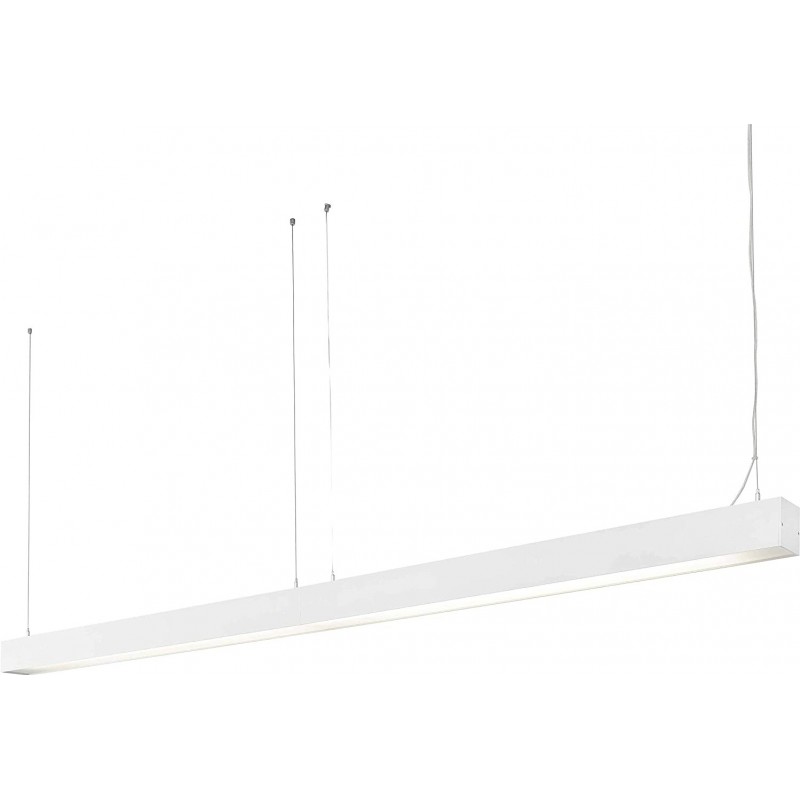 228,95 € Free Shipping | Hanging lamp 54W 134×13 cm. Aluminum and crystal. White Color