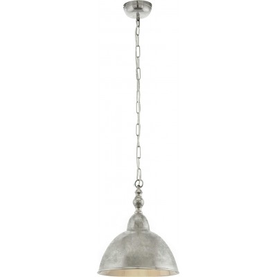 Lampe à suspension Eglo 60W Façonner Conique 110×35 cm. Salle, chambre et hall. Style moderne. Acier. Couleur blanc