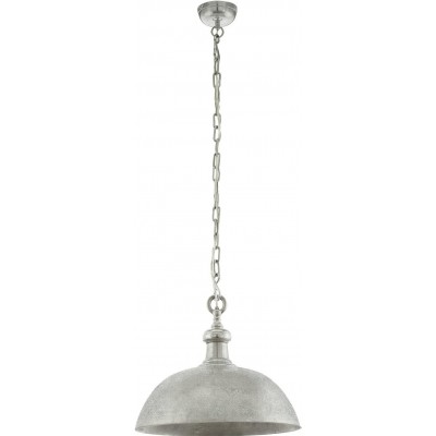 156,95 € Free Shipping | Hanging lamp Eglo 60W Round Shape 1×1 cm. Living room, bedroom and lobby. Modern Style. Steel. Plated chrome Color