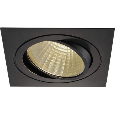 234,95 € Free Shipping | Recessed lighting 25W 3000K Warm light. Square Shape 18×18 cm. Dimmable LED Living room, dining room and bedroom. Modern Style. Aluminum. Black Color
