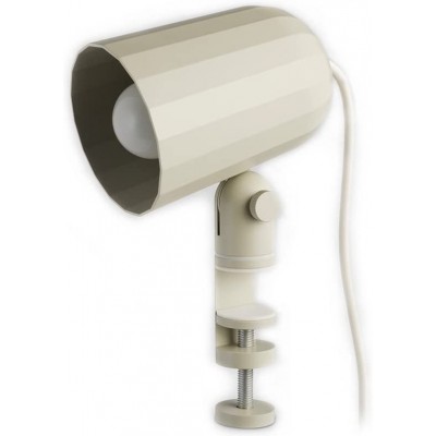 Lámpara de escritorio 5W Forma Cilíndrica 22×14 cm. Sujeción con pinza Salón, comedor y dormitorio. Estilo moderno. Aluminio. Color blanco