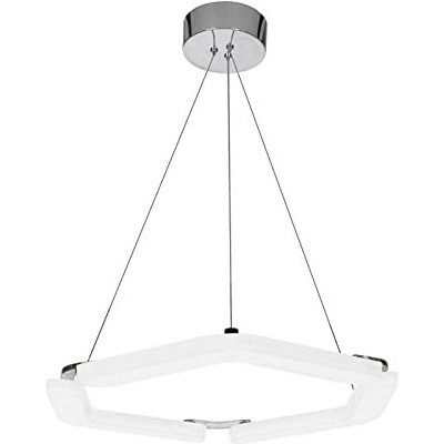 183,95 € Free Shipping | Hanging lamp 45W 3000K Warm light. 40×30 cm. Adjustable LED spotlights Living room, bedroom and lobby. Modern Style. Aluminum and Polycarbonate. White Color