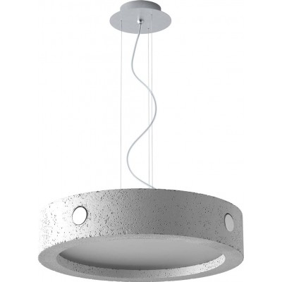 279,95 € Free Shipping | Hanging lamp 23W Round Shape 38×38 cm. Living room, dining room and bedroom. Modern Style. Concrete. Gray Color