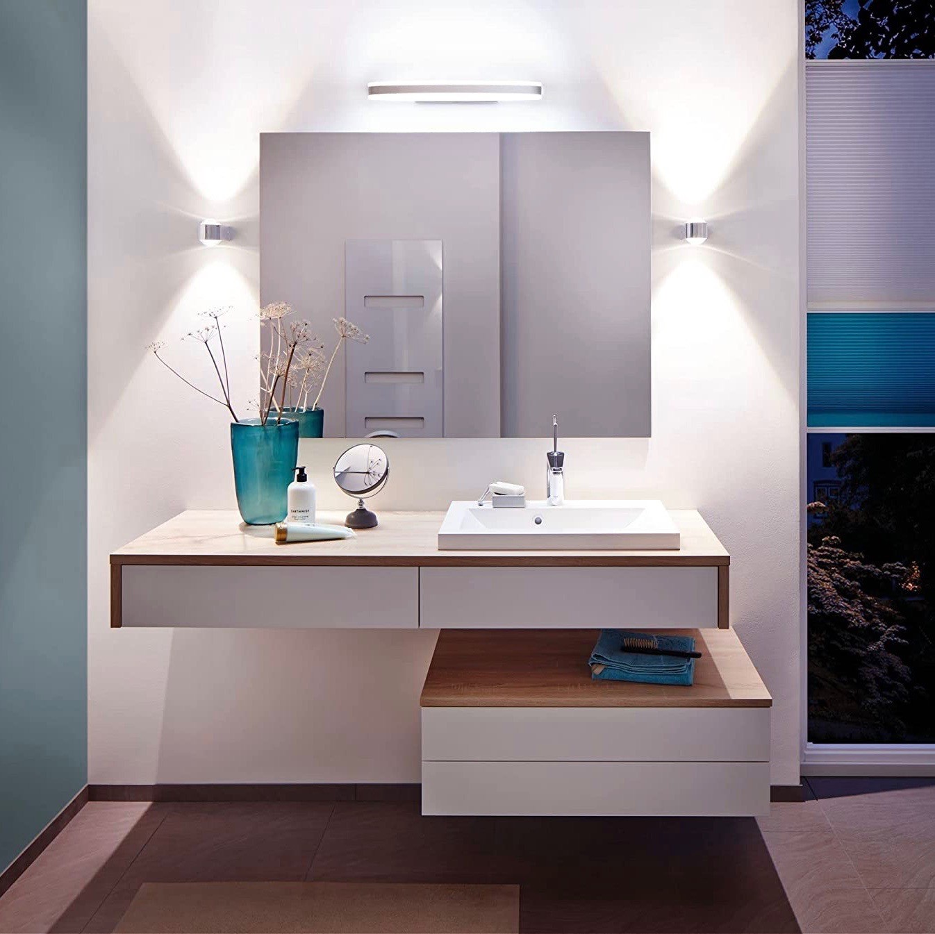 199,95 € Envío gratis | Aplique de pared interior 9W Metal. Color plata