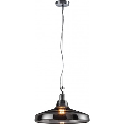 Hängelampe Trio 60W 130×40 cm. Kristall. Schwarz Farbe