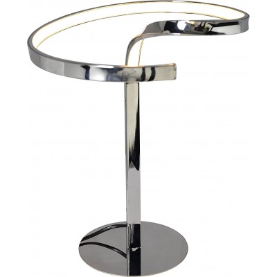Lampada da tavolo 12W Forma Rotonda 38×27 cm. LED Soggiorno, camera da letto e atrio. Stile moderno. Metallo. Colore cromato