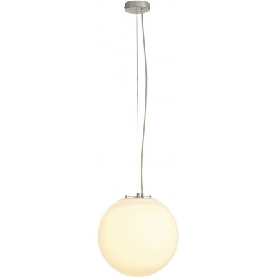 Hanging lamp 24W Spherical Shape 48×42 cm. LED Living room, bedroom and lobby. Modern Style. Steel and Polyethylene. Gray Color