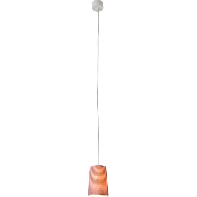 吊灯 5W 圆柱型 形状 18×12 cm. 客厅, 卧室 和 大堂设施. 树脂. 玫瑰 颜色