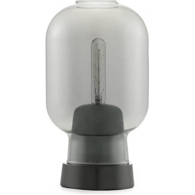 Настольная лампа 40W Сферический Форма 27×14 cm. Гостинная, столовая и лобби. Дизайн Стиль. Текстиль, Стекло и Мрамор. Чернить Цвет