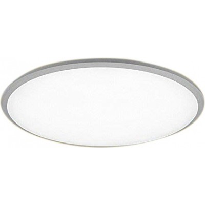 Indoor ceiling light 24W Round Shape Ø 50 cm. LED. Remote control Living room, dining room and bedroom. Modern Style. PMMA. Silver Color