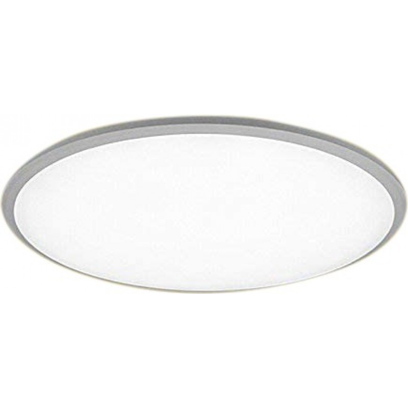 196,95 € Free Shipping | Indoor ceiling light 24W Round Shape Ø 50 cm. LED. Remote control Living room, dining room and bedroom. Modern Style. PMMA. Silver Color