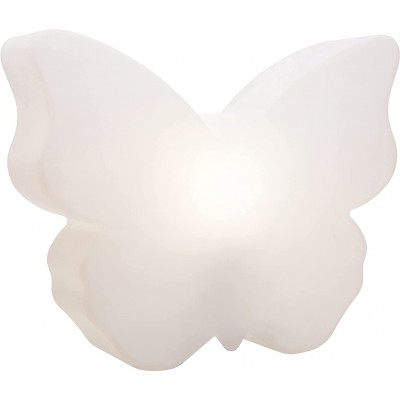 Möbel mit Beleuchtung 19W LED 32×32 cm. Mehrfarbige RGB-LED. Schmetterlingsförmiges Design Wohnzimmer, schlafzimmer und empfangshalle. Weiß Farbe