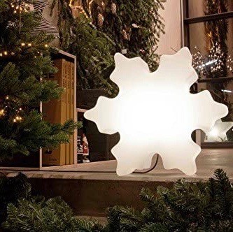 166,95 € Free Shipping | Furniture with lighting 16W LED 52×52 cm. Snowflake shaped design Pmma. White Color