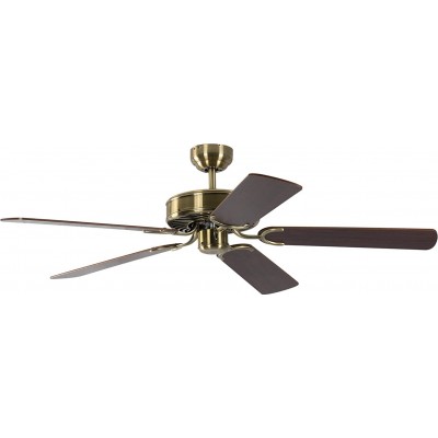 179,95 € Free Shipping | Ceiling fan 60W 132×132 cm. 5 blades-blades Living room, dining room and lobby. Classic Style. Wood. Brown Color