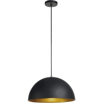 Lámpara colgante 40W Forma Esférica Ø 40 cm. Comedor. Estilo moderno. Acero y Aluminio. Color negro