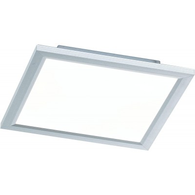 屋内シーリングライト 31W 平方 形状 30×30 cm. 調光可能 リビングルーム, ダイニングルーム そして ベッドルーム. ガラス. 銀 カラー