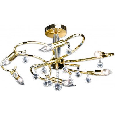 212,95 € Free Shipping | Chandelier 28W 62×62 cm. Living room, dining room and bedroom. Glass. Golden Color