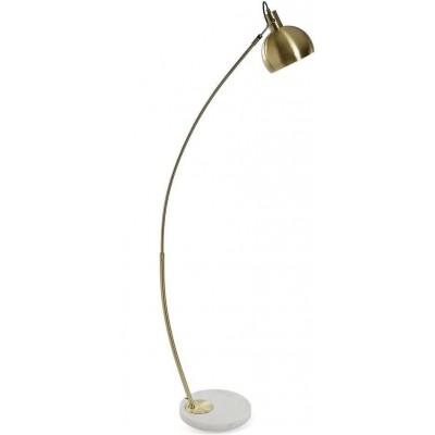 Lámpara de pie Forma Alargada 77×36 cm. Comedor, dormitorio y vestíbulo. PMMA y Metal. Color dorado