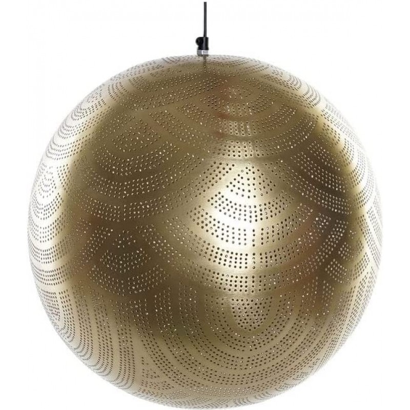 147,95 € Free Shipping | Hanging lamp Spherical Shape 86×46 cm. Living room, dining room and bedroom. PMMA and Metal casting. Golden Color