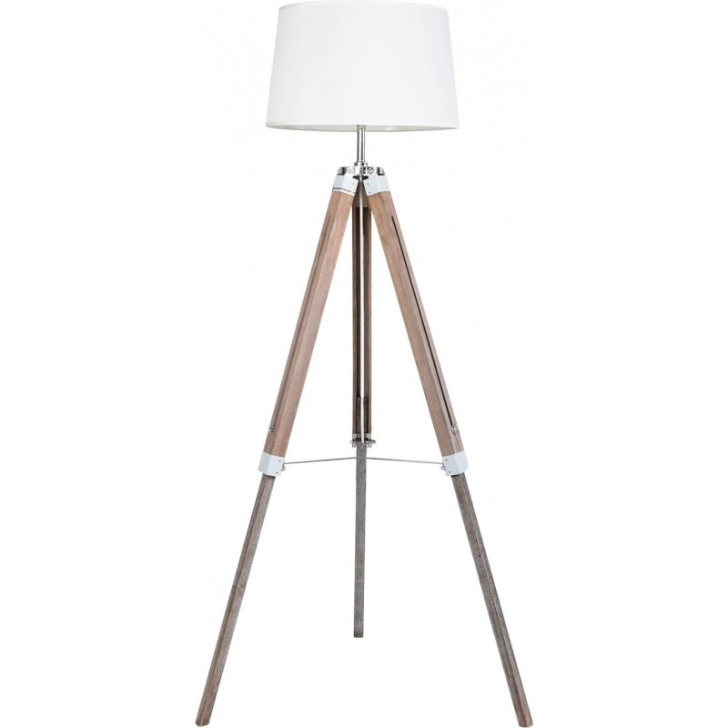 124,95 € Envoi gratuit | Lampadaire 60W Ø 20 cm. Posé sur trépied Bois. Couleur blanc