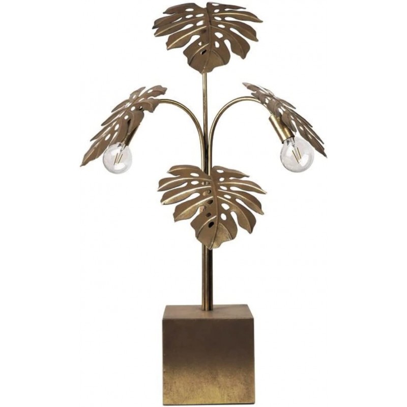 247,95 € Free Shipping | Table lamp 60×55 cm. Palm tree design Living room, dining room and lobby. Modern and cool Style. Metal casting. Golden Color