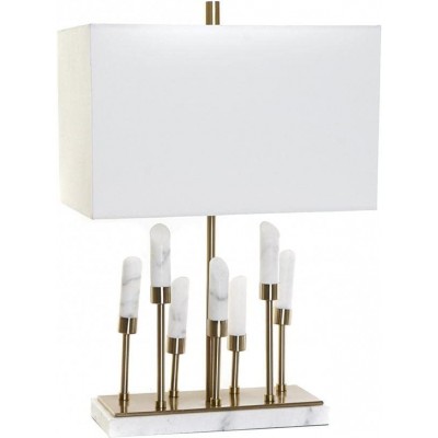 208,95 € Free Shipping | Table lamp Rectangular Shape 63×41 cm. Dining room, bedroom and lobby. Metal casting. Golden Color