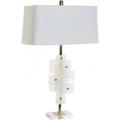 Lampada da tavolo Forma Rettangolare 82×48 cm. Soggiorno, sala da pranzo e camera da letto. Metallo. Colore bianca