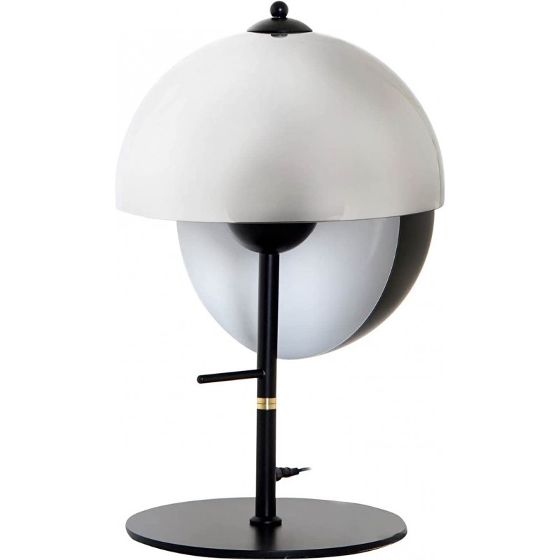 199,95 € Free Shipping | Table lamp Spherical Shape 50×33 cm. Living room, dining room and bedroom. Crystal, Metal casting and Glass. White Color