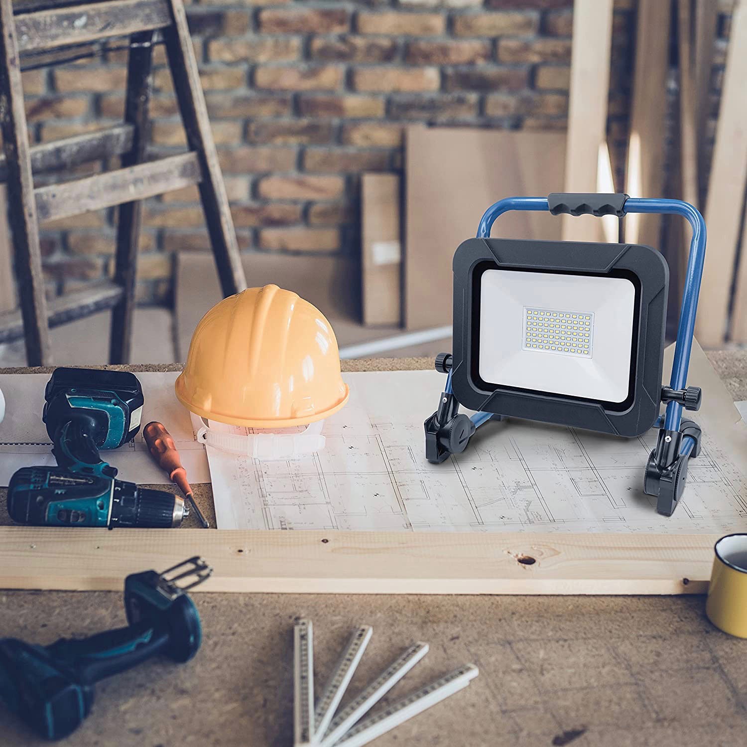 173,95 € 免费送货 | 洪水和聚光灯 50W 35×33 cm. 建造 黑色的 颜色