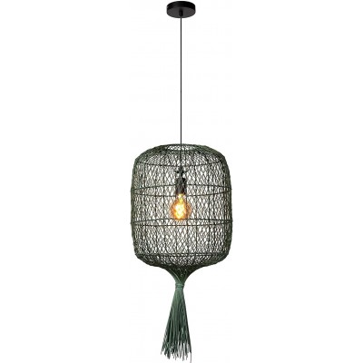 Lâmpada pendurada 40W Ø 40 cm. Metais e policarbonato. Cor verde