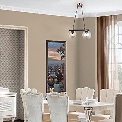 265,95 € Envio grátis | Lâmpada pendurada 40W 100×37 cm. 2 pontos de luz Metais e vidro. Cor preto