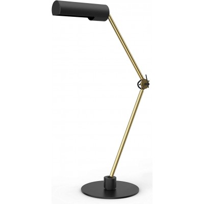 Lámpara de escritorio 25W Forma Alargada 80×80 cm. Articulada Salón, comedor y vestíbulo. Estilo moderno. Acero. Color negro